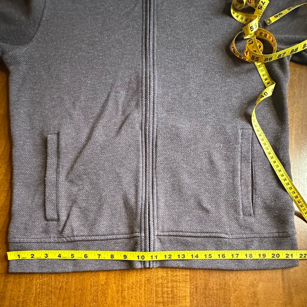 Tasso Elba•full-zip sweater•men’s large•cotton blend•pockets•relaxed fit•brown - Picture 12 of 15
